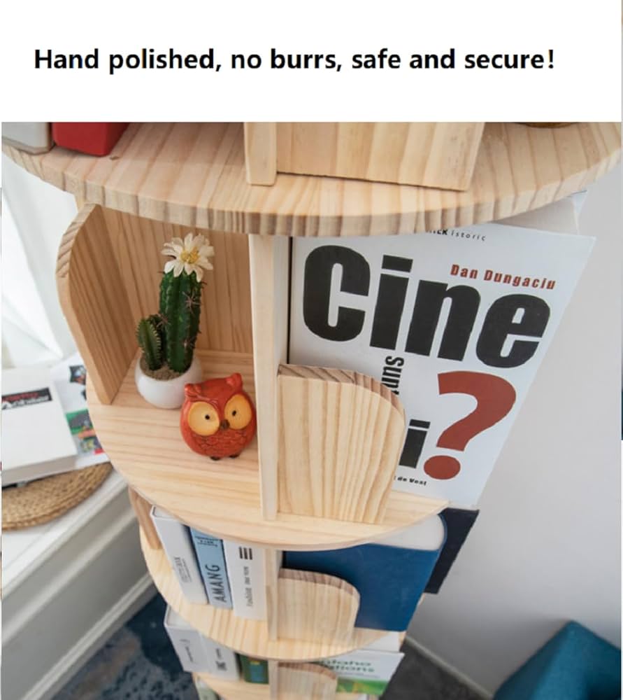 Kaneseyページ Amazon.com: Heehee Wooden Rotating Bookshelf 360 Display